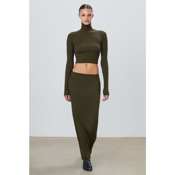 Eterne Emma Cashmere Maxi Skirt in Moss XS/S - Picture 1 of 4